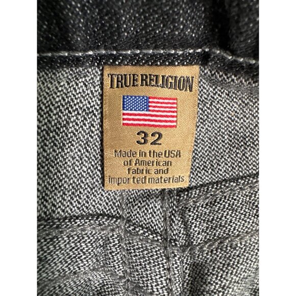 True Religion Mens 32 Distressed Silver Highlight Ricky Jeans USA Casual 90s Y2K - Picture 6 of 16